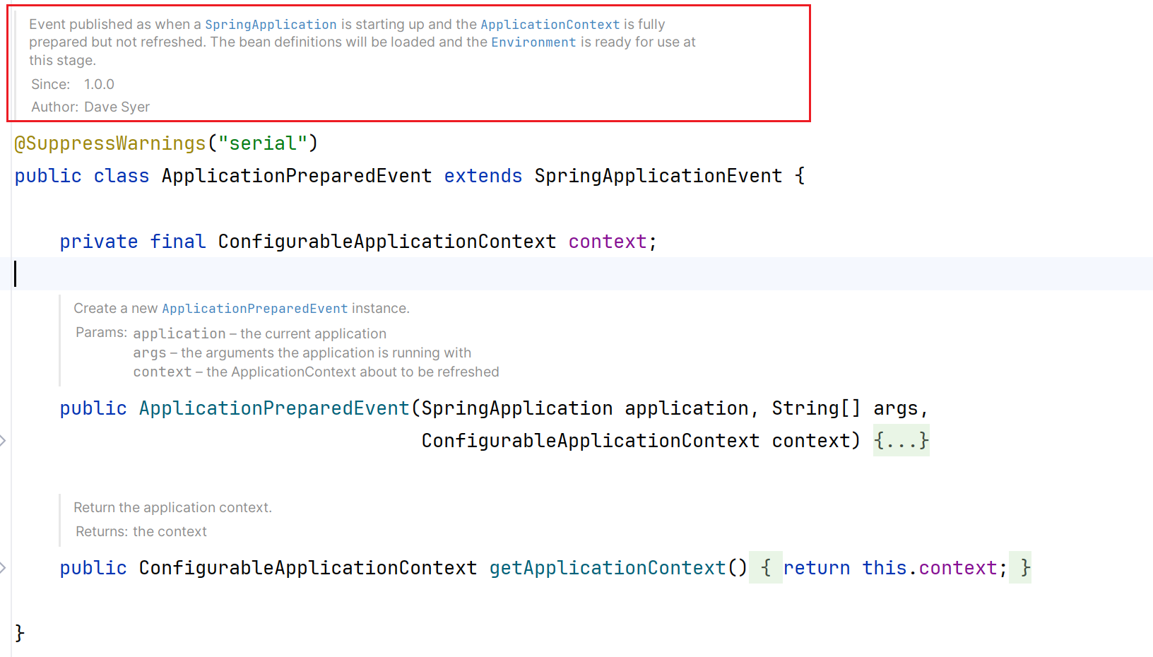 ApplicationPreparedEvent